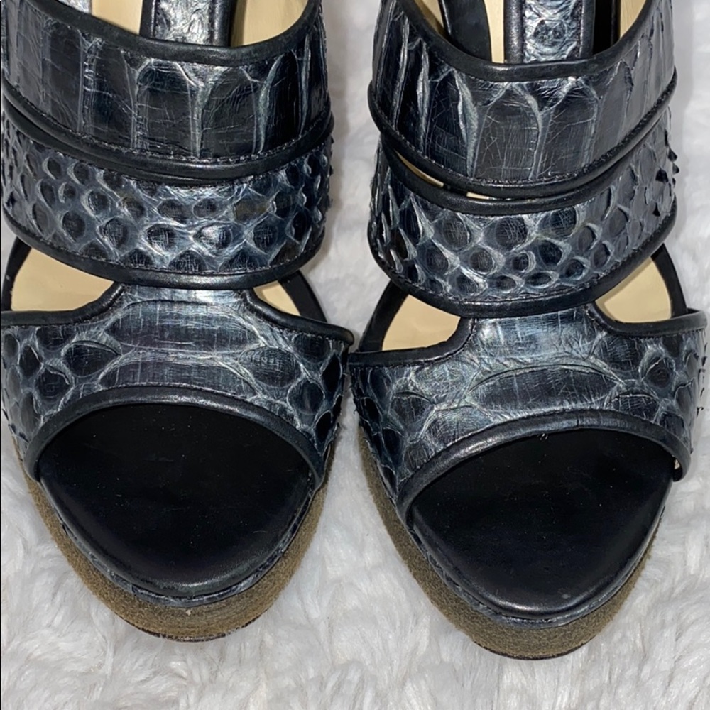 Alexandre Birman python leather open toe pumps 6 - Picture 6 of 9